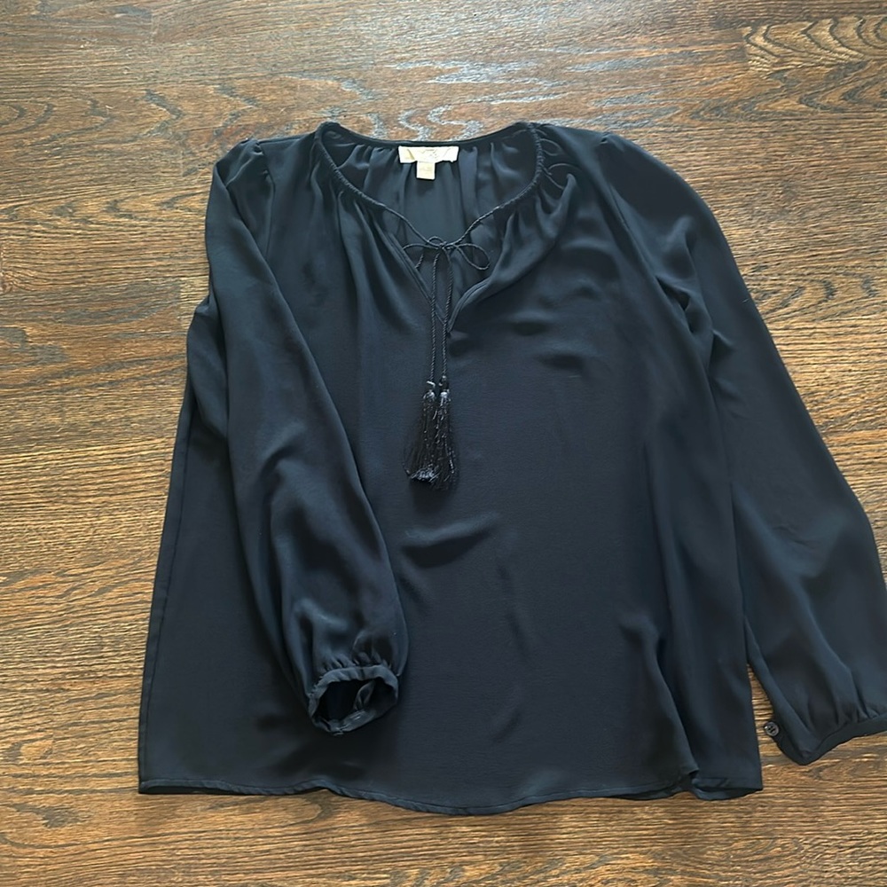 Michael Michael Kors Navy Long Sleeve blouse